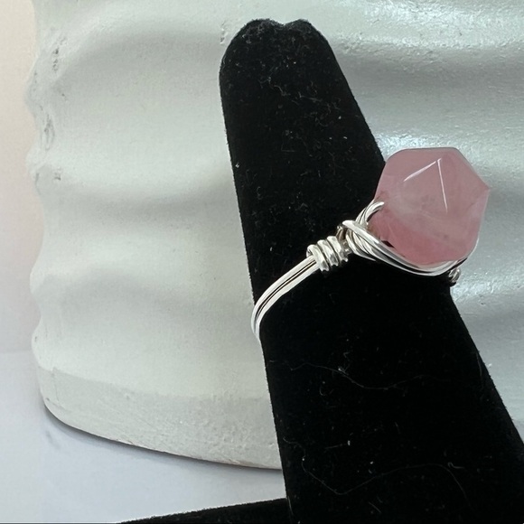 ARTISAN Rose Quartz 925 Silver Ring - Picture 7 of 15